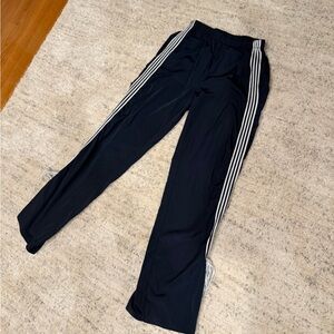 Navy Track Pants with White Stripes